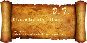 Diamantstein Tibor névjegykártya